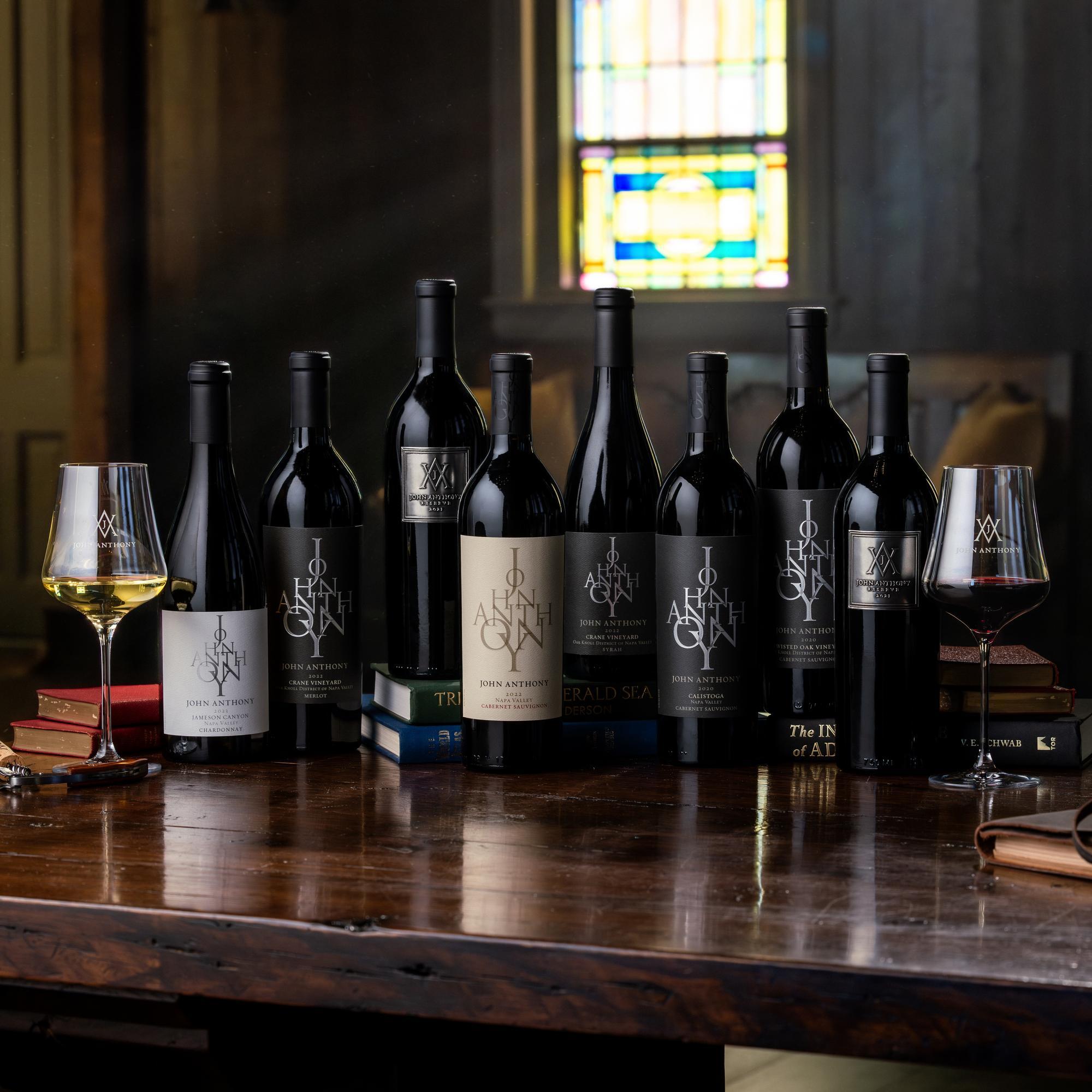 John Anthony Vineyards wine bottles