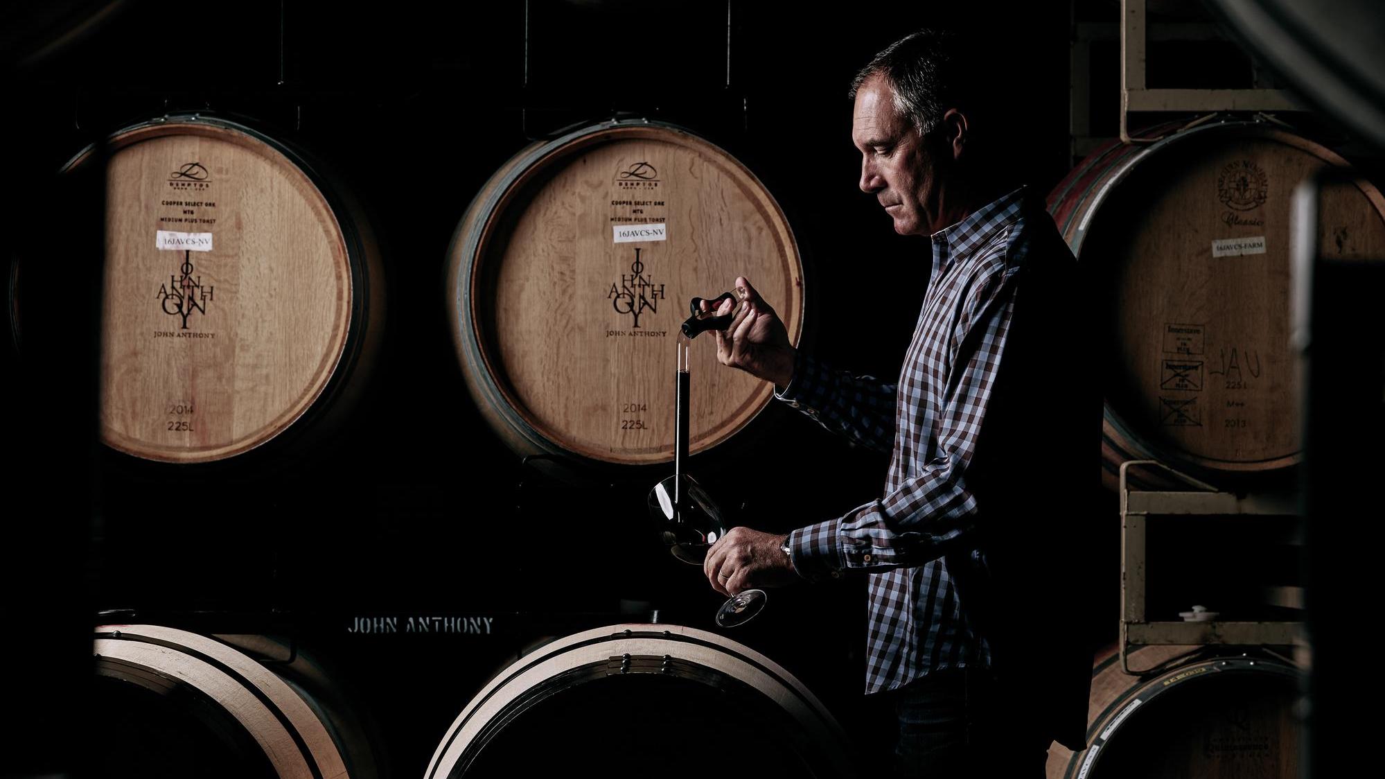 John with wine