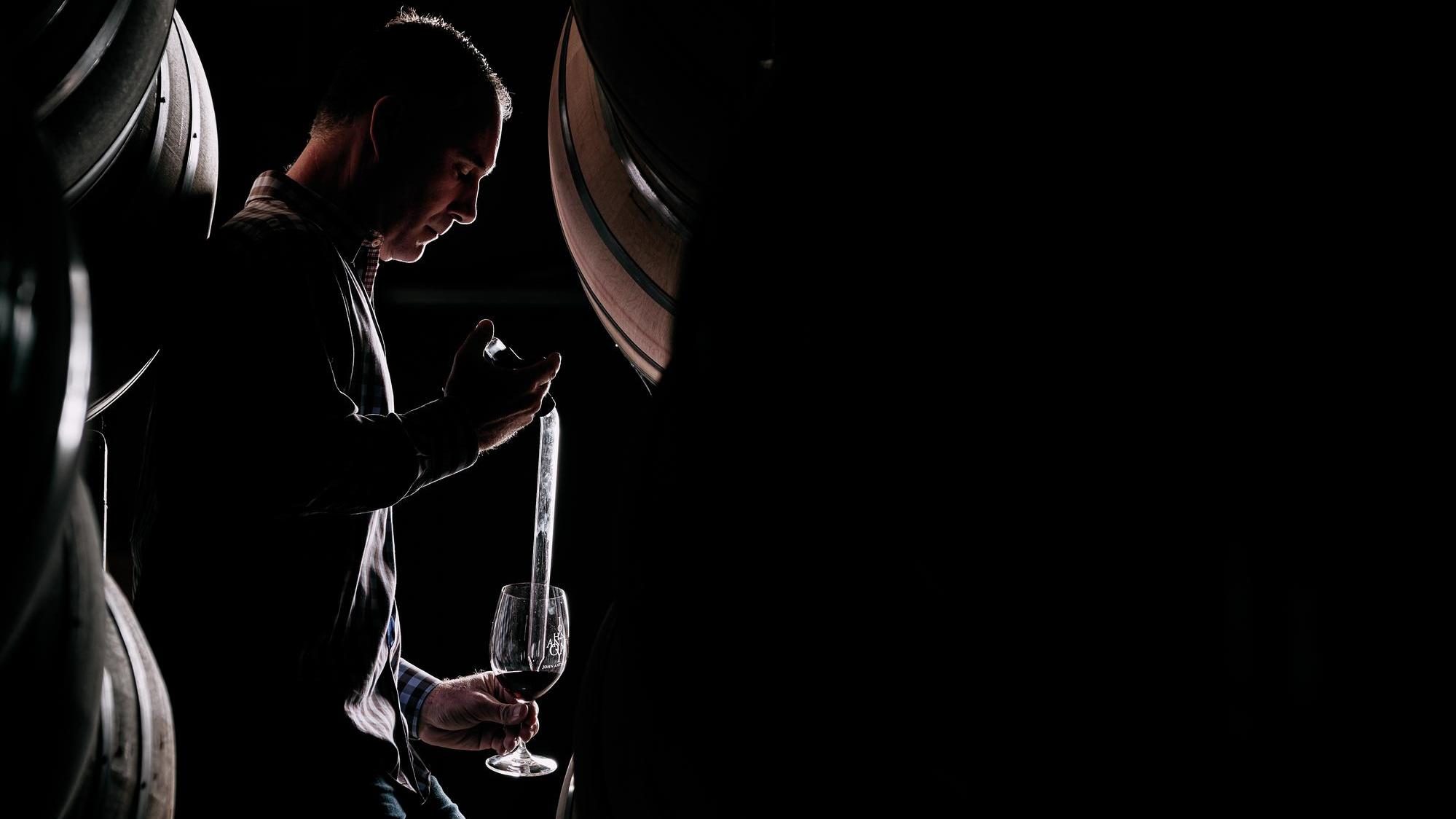 John with wine