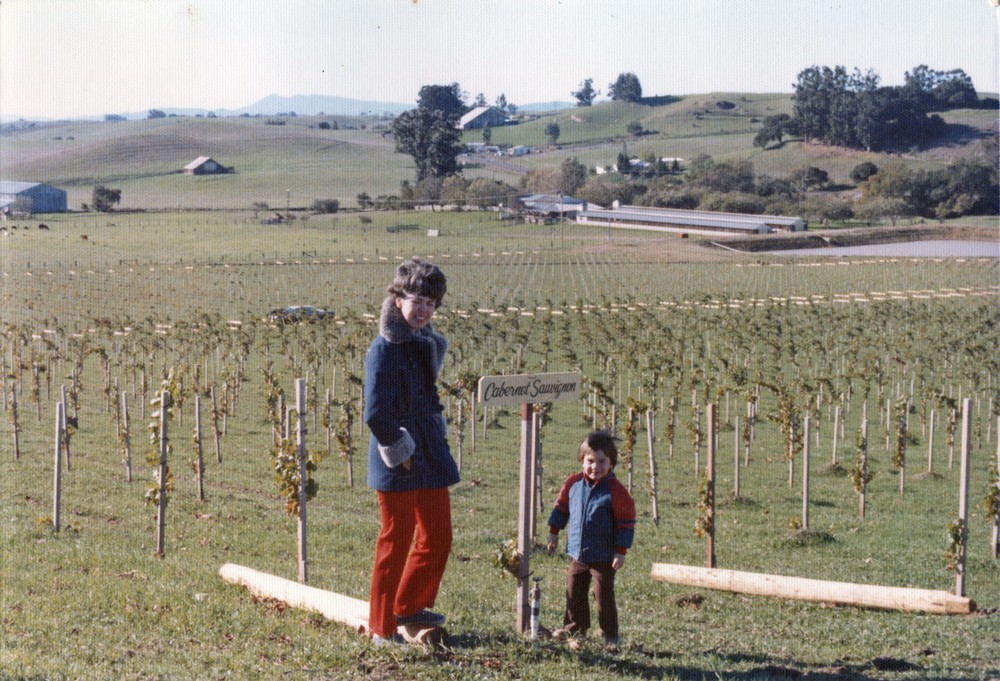 Old photo of kids at John Anthony Vieyards